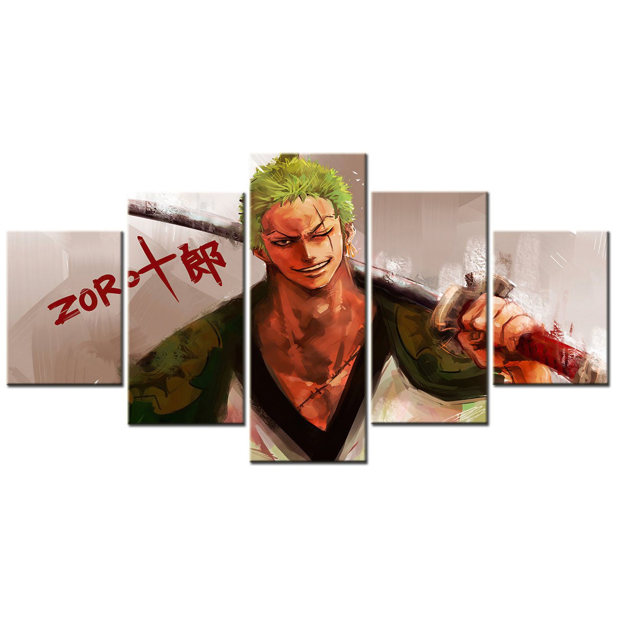 One Piece Canvas Wall Art - OP5164 - Roronoa Zoro Three Sword Style