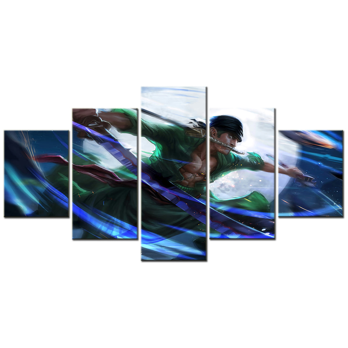 One Piece Canvas Wall Art - OP5167 - Roronoa Zoro Three Sword Style