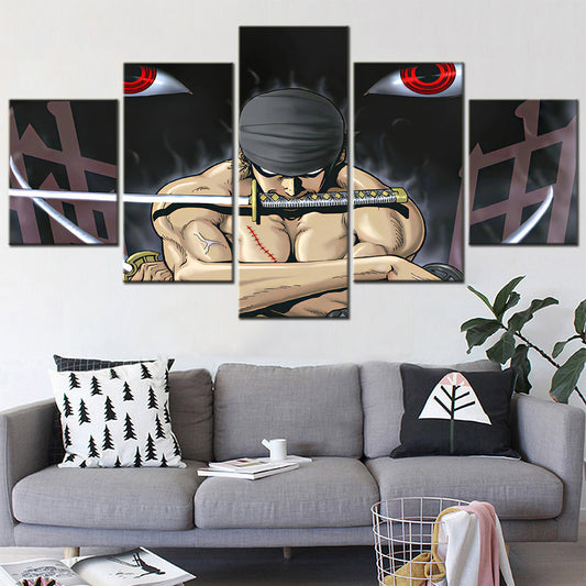 One Piece Canvas Wall Art - OP5168 - Roronoa Zoro Three Sword Style