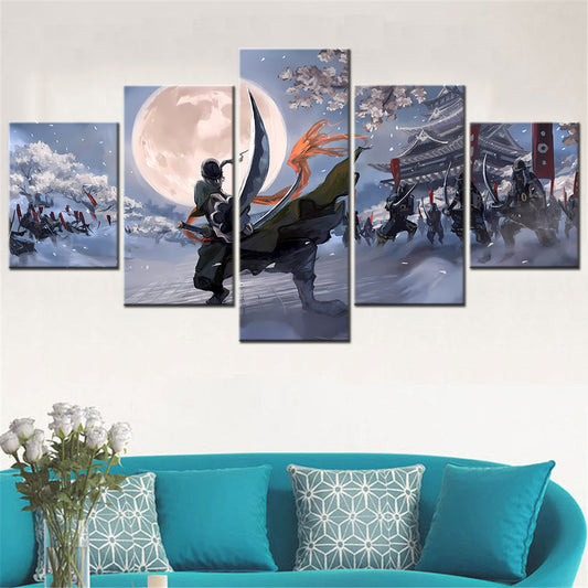One Piece - 5 Pieces Wall Art - Roronoa Zoro - Printed Wall Pictures Home Decor - One Piece Poster - One Piece Canvas