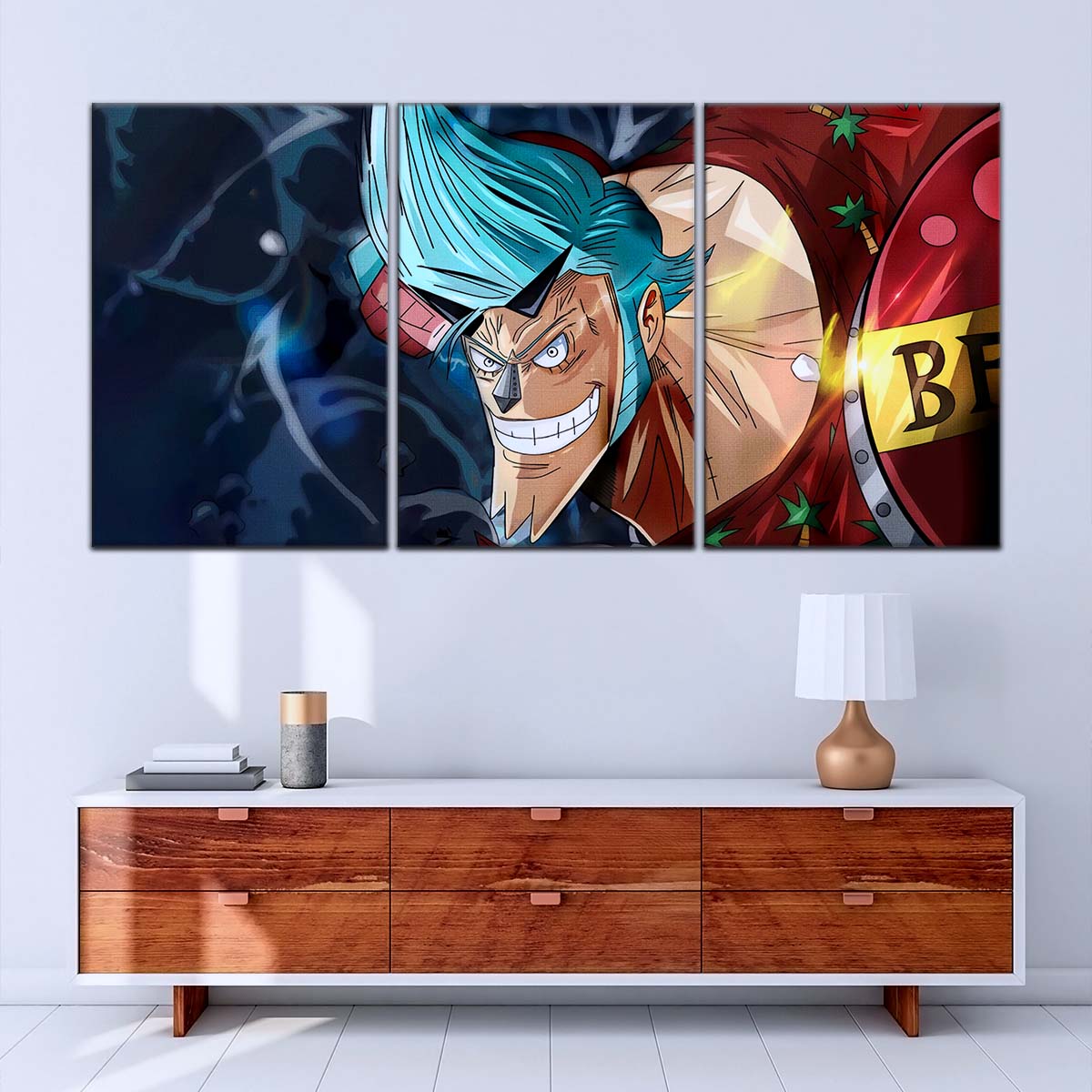 One Piece Wall Art - OP5002 - Blue Hair Franky - One Piece Poster - One Piece Canvas
