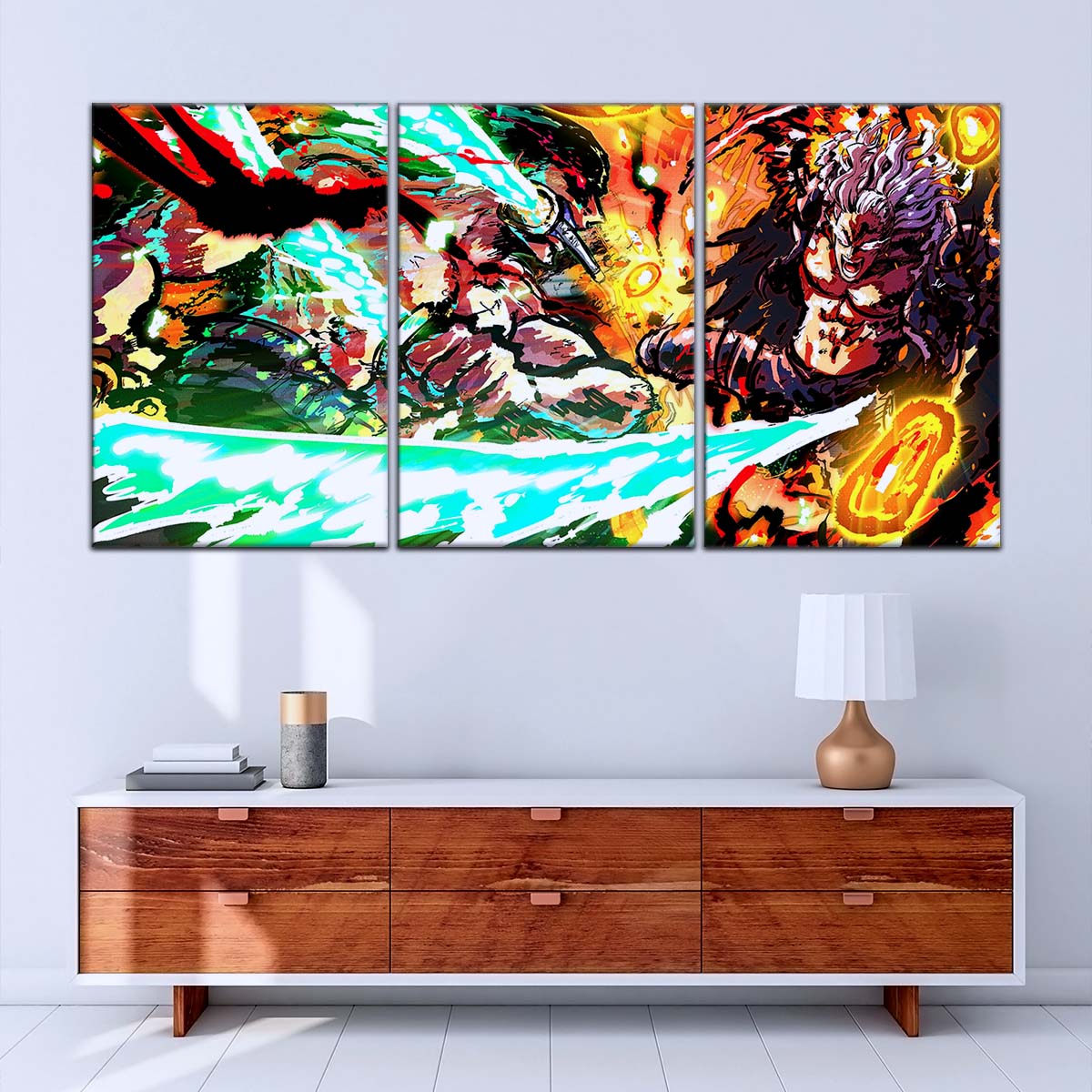 One Piece Wall Art - OP5023 - Roronoa Zoro vs King - One Piece Poster - One Piece Canvas
