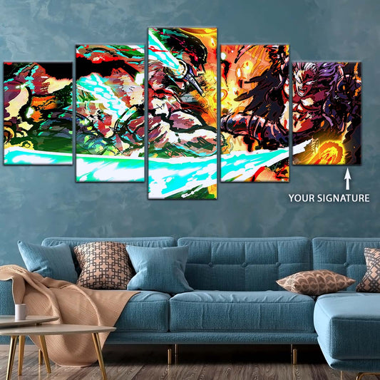 One Piece Wall Art - OP5023 - Roronoa Zoro vs King - One Piece Poster - One Piece Canvas