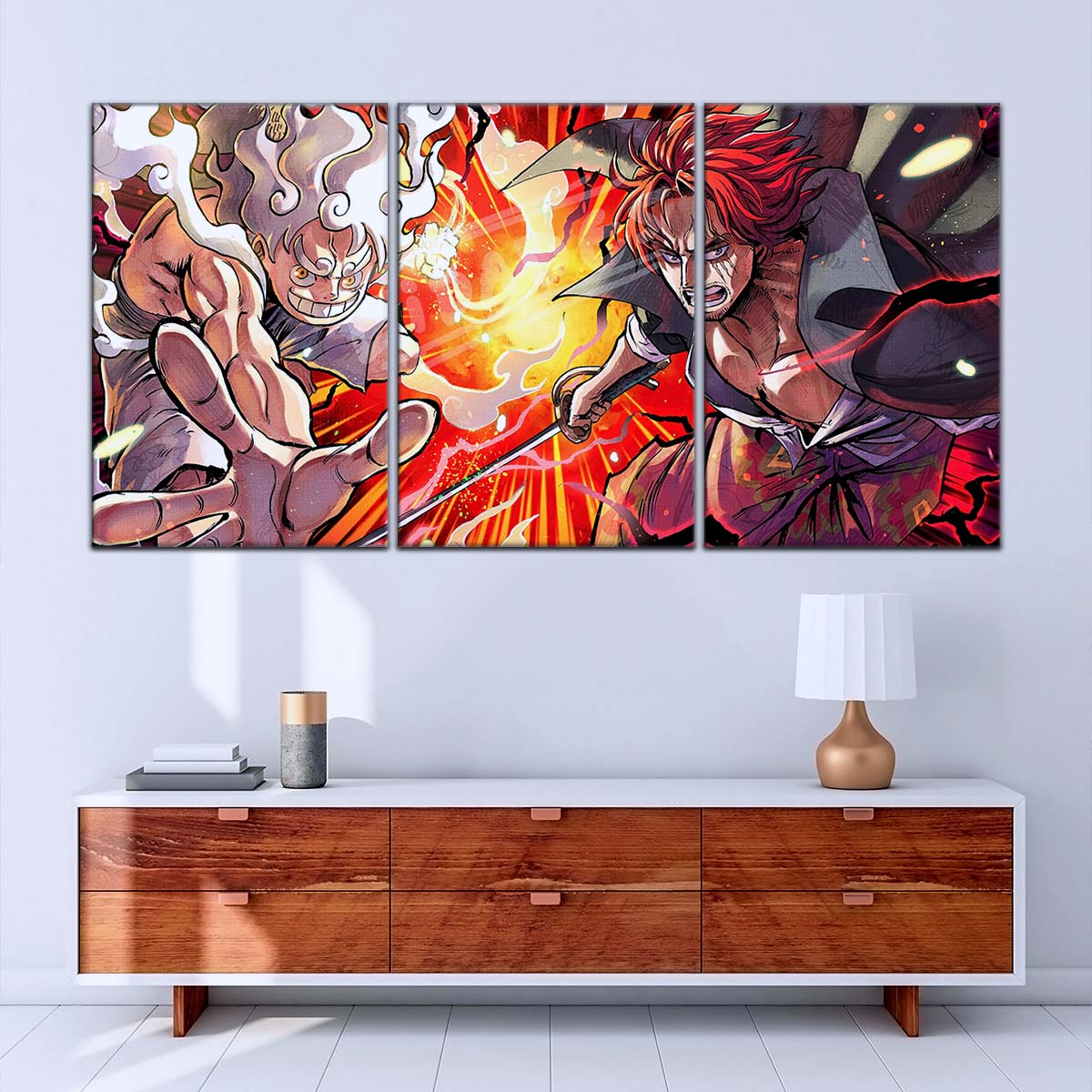 One Piece Wall Art - OP5026 - Monkey D. Luffy - Shanks - One Piece Poster - One Piece Canvas