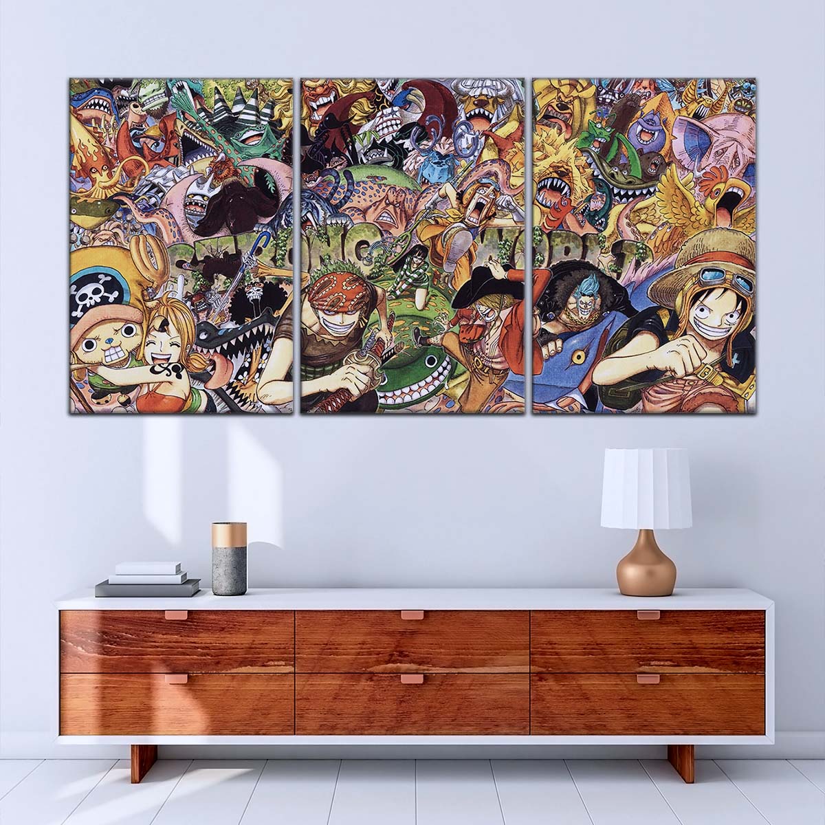 One Piece Wall Art - OP5072 - One Piece Strong World - Monkey D. Luffy - Franky - Sanji - Usopp - Nico Robin - Roronoa Zoro - Brook - Nami - Tony Tony Chopper - One Piece Poster - One Piece Canvas