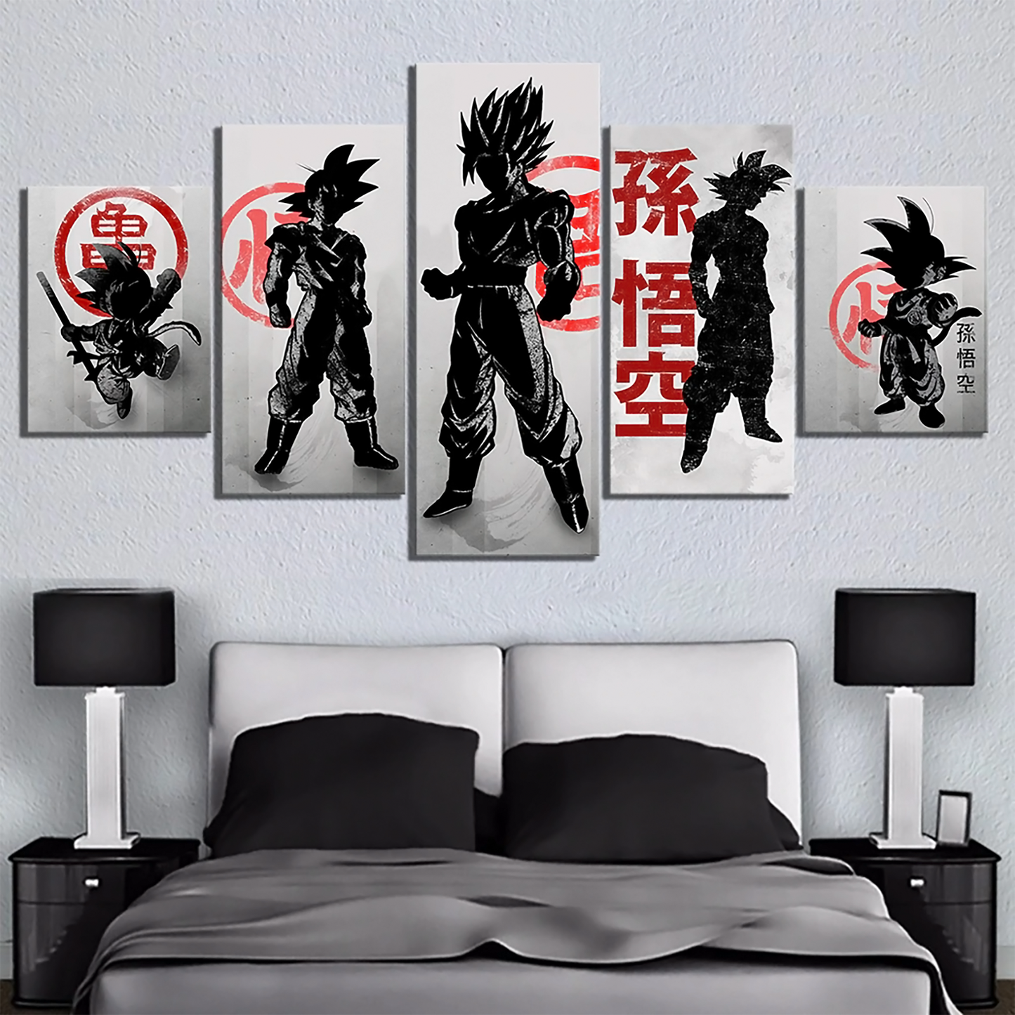 Dragon Ball - 5 Pieces Wall Art - Kid Goku - Goku - Vegeto - Dragon Ball Poster - Dragon Ball Canvas