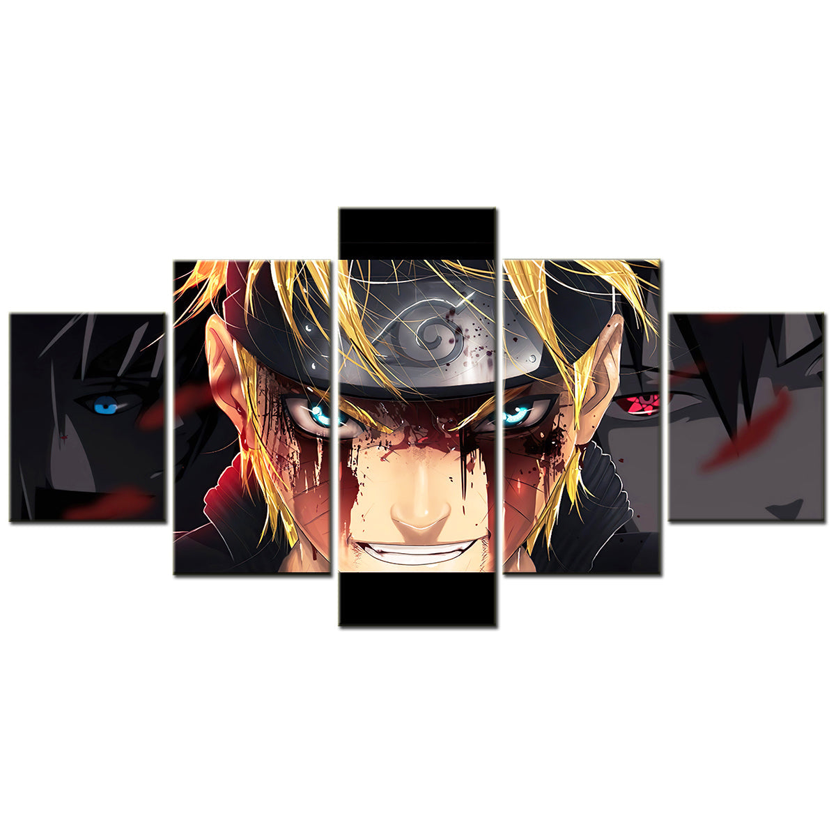 Naruto - 5 Pieces Wall Art - Uzumaki Naruto - Printed Wall Pictures Home Decor - Naruto Poster - Naruto Canvas