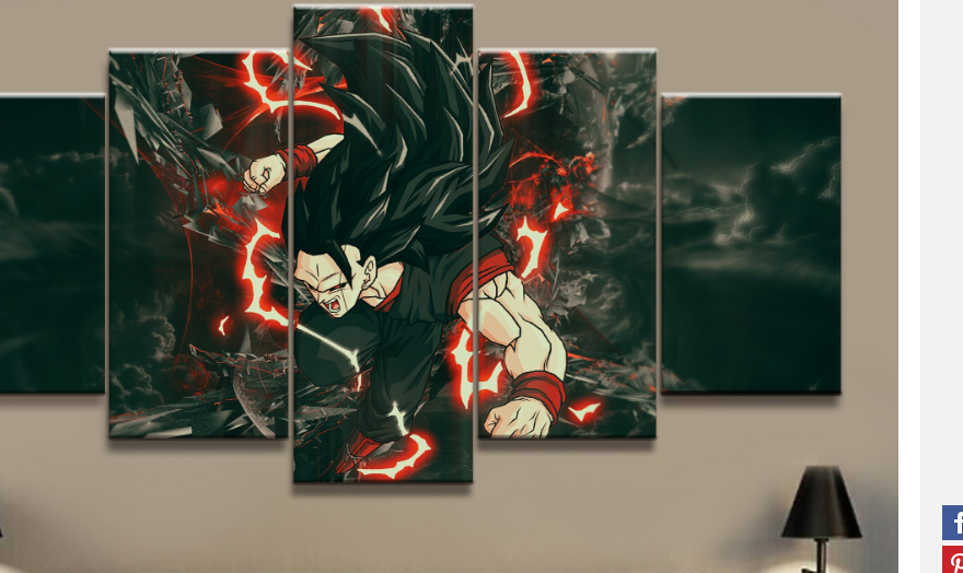 Dragon Ball - 5 Pieces Wall Art - Vegeto - Dragon Ball Poster - Dragon Ball Canvas