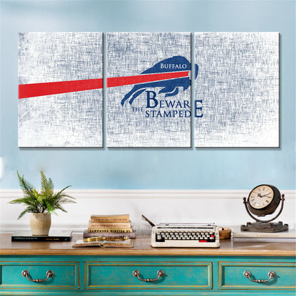 American Football Wall Art - AF5135 - Buffalo Bills - The Beware Stampede - American Football Poster - American Football Canvas