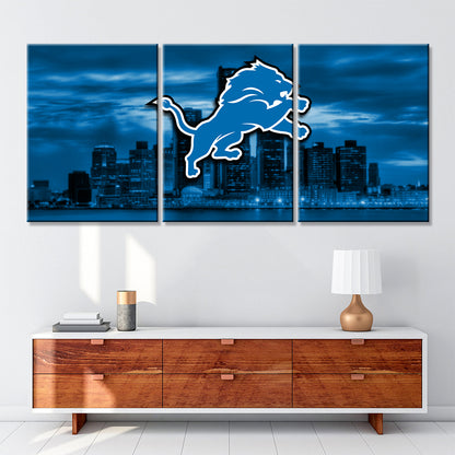 American Football Pieces Wall Art - AF5144 - Detroit Lions - American Football Poster - American Football Canvas