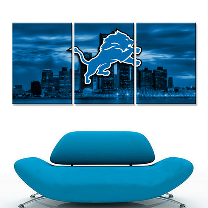 American Football Pieces Wall Art - AF5144 - Detroit Lions - American Football Poster - American Football Canvas
