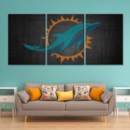American Football Canvas Wall Art - AF5150 - Miami Dolphins - NFL Teams