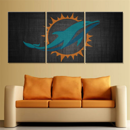 American Football Canvas Wall Art - AF5150 - Miami Dolphins - NFL Teams