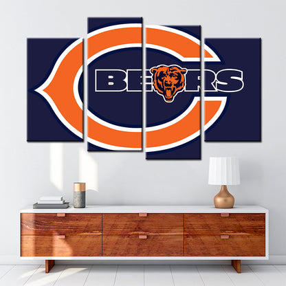 American Football Wall Art - AF5136 - Chicago Bears - American Football Poster - American Football Canvas