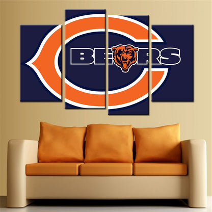 American Football Wall Art - AF5136 - Chicago Bears - American Football Poster - American Football Canvas