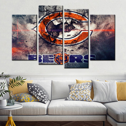 American Football Wall Art - AF5137 - Chicago Bears - American Football Poster - American Football Canvas