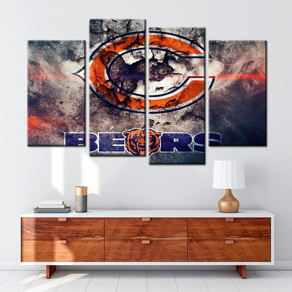 American Football Wall Art - AF5137 - Chicago Bears - American Football Poster - American Football Canvas