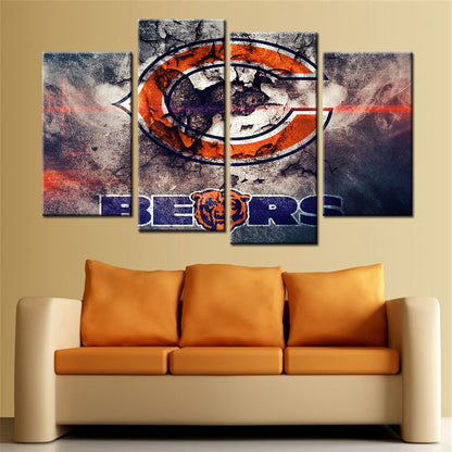 American Football Wall Art - AF5137 - Chicago Bears - American Football Poster - American Football Canvas