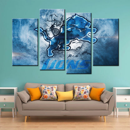 American Football Wall Art - AF5143 - Detroit Lions - American Football Poster - American Football Canvas
