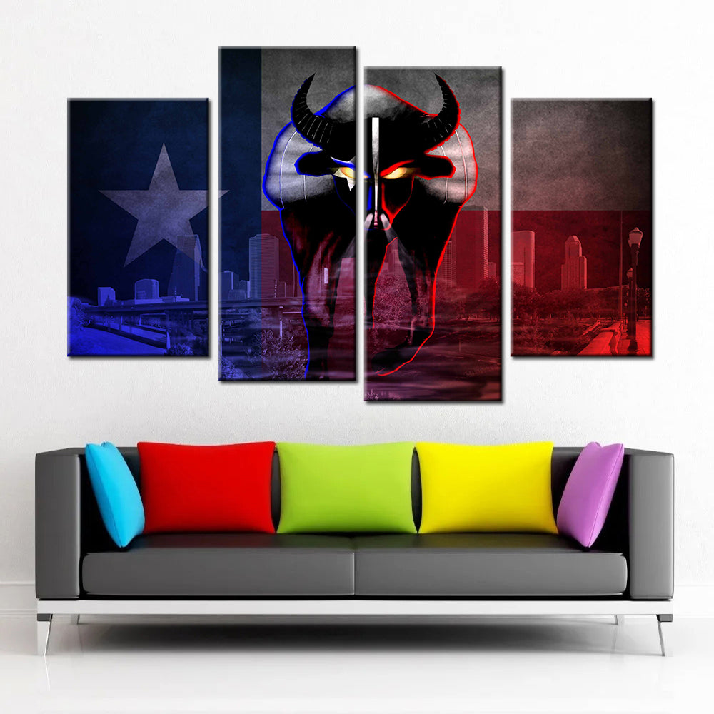 American Football Wall Art - AF5147 - Houston Texans - American Football Poster - American Football Canvas