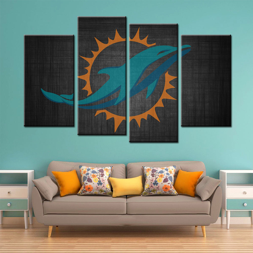 American Football Canvas Wall Art - AF5150 - Miami Dolphins - NFL Teams