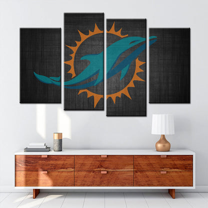 American Football Canvas Wall Art - AF5150 - Miami Dolphins - NFL Teams