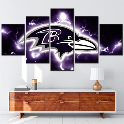 American Football - 5 Pieces Wall Art - AF5089 - Baltimore Ravens - American Football Poster - American Football Canvas
