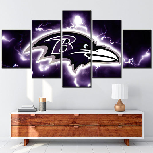 American Football - 5 Pieces Wall Art - AF5089 - Baltimore Ravens - American Football Poster - American Football Canvas