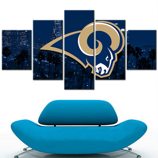 American Football - 5 Pieces Wall Art - AF5090 - Los Angeles Rams - American Football Poster - American Football Canvas