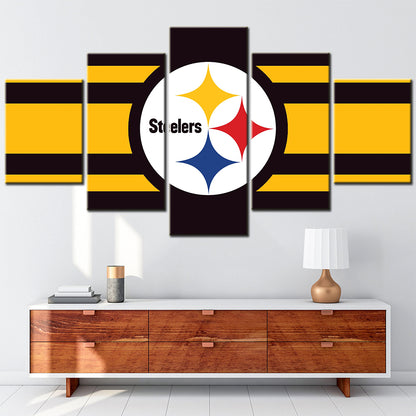 American Football - 5 Pieces Wall Art - AF5102 - Pittsburgh Steelers - American Football Poster - American Football Canvas