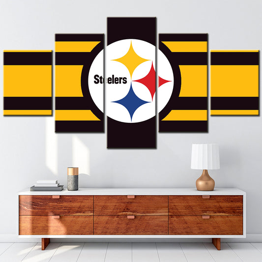 American Football - 5 Pieces Wall Art - AF5102 - Pittsburgh Steelers - American Football Poster - American Football Canvas