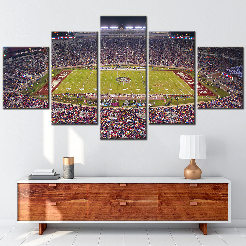 American Football - 5 Pieces Wall Art - AF5109 - Doak S. Campbell Stadium - Florida State University - American Football Poster - American Football Canvas
