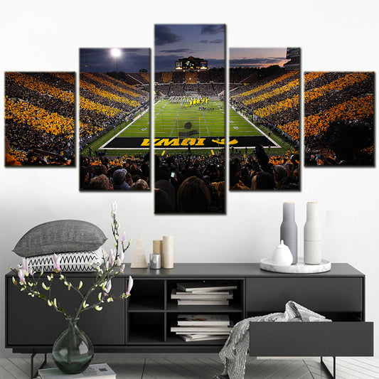 American Football - 5 Pieces Wall Art - AF5111 - Kinnick Stadium - Iowa Hawkeyes Stadium - American Football Poster - American Football Canvas