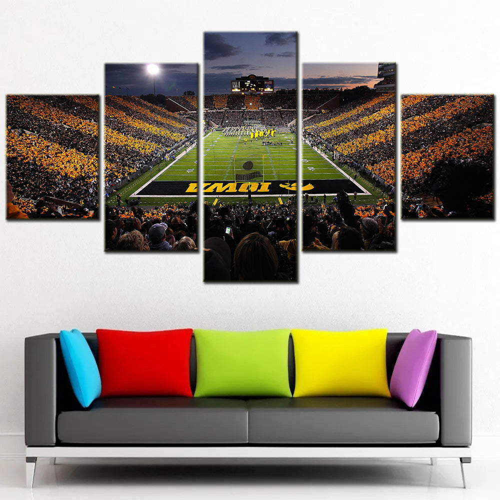 American Football - 5 Pieces Wall Art - AF5111 - Kinnick Stadium - Iowa Hawkeyes Stadium - American Football Poster - American Football Canvas