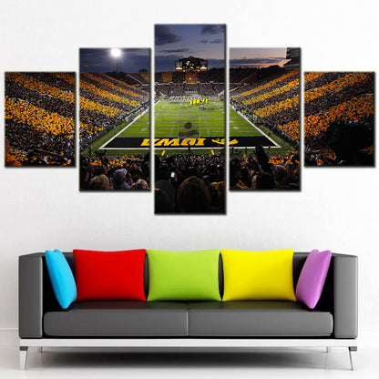 American Football - 5 Pieces Wall Art - AF5111 - Kinnick Stadium - Iowa Hawkeyes Stadium - American Football Poster - American Football Canvas