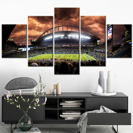 American Football - 5 Pieces Wall Art - AF5114 - Lumen Field - Seattle Seahawks - Seattle Sounders FC - American Football Poster - American Football Canvas