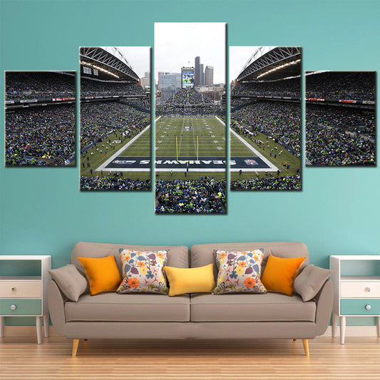 American Football - 5 Pieces Wall Art - AF5115 - Lumen Field - Seattle Seahawks - Centurylink Field Stadium - National Football League - American Football Poster - American Football Canvas