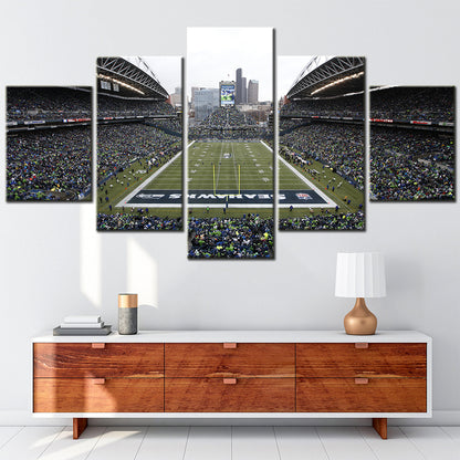 American Football - 5 Pieces Wall Art - AF5115 - Lumen Field - Seattle Seahawks - Centurylink Field Stadium - National Football League - American Football Poster - American Football Canvas