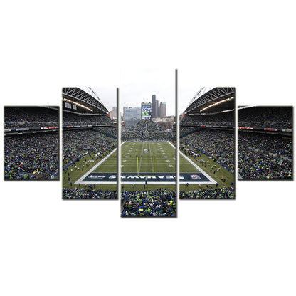 American Football - 5 Pieces Wall Art - AF5115 - Lumen Field - Seattle Seahawks - Centurylink Field Stadium - National Football League - American Football Poster - American Football Canvas