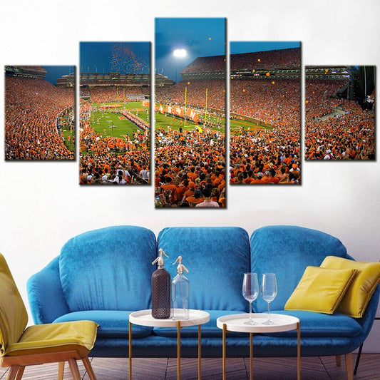 American Football - 5 Pieces Wall Art - AF5116 - Clemson Tigers - Death Valley – Clemson Tigers - American Football Poster - American Football Canvas