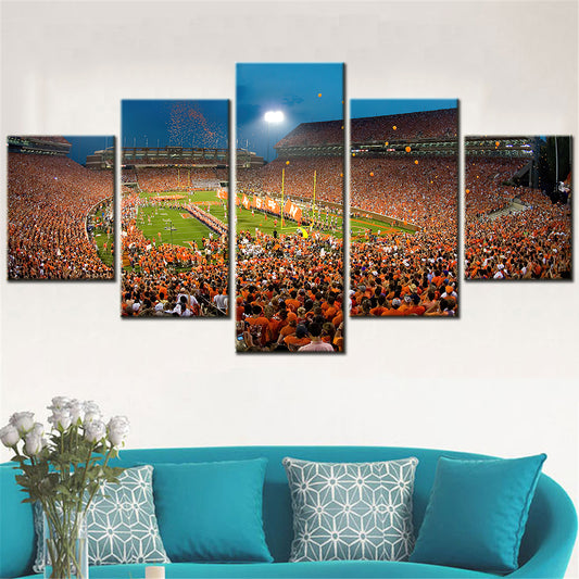 American Football - 5 Pieces Wall Art - AF5116 - Clemson Tigers - Death Valley – Clemson Tigers - American Football Poster - American Football Canvas
