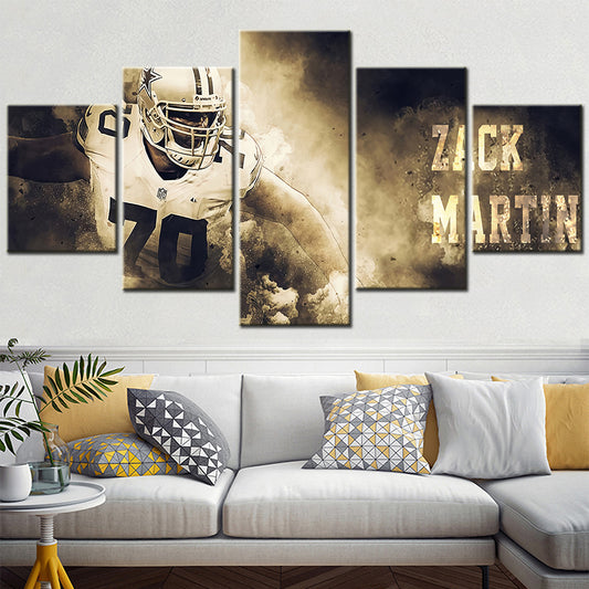 American Football - 5 Pieces Wall Art - AF5119 - Dallas Cowboys - Zack Martin - American Football Poster - American Football Canvas