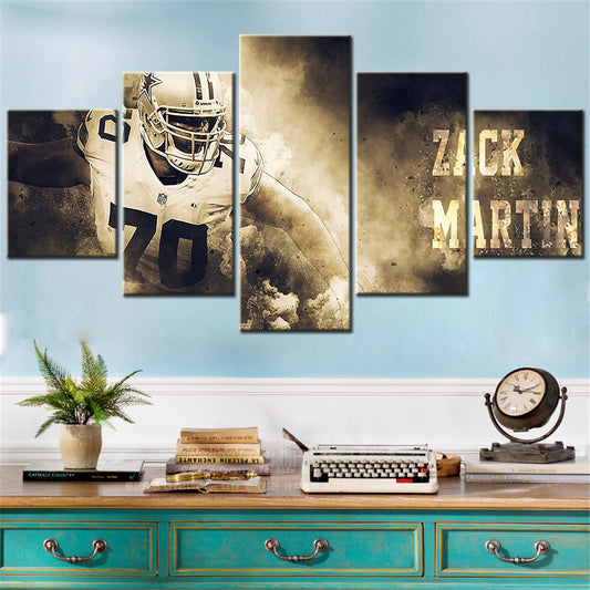 American Football Canvas Wall Art - AF5119 - Dallas Cowboys - Zack Martin - NFL Teams