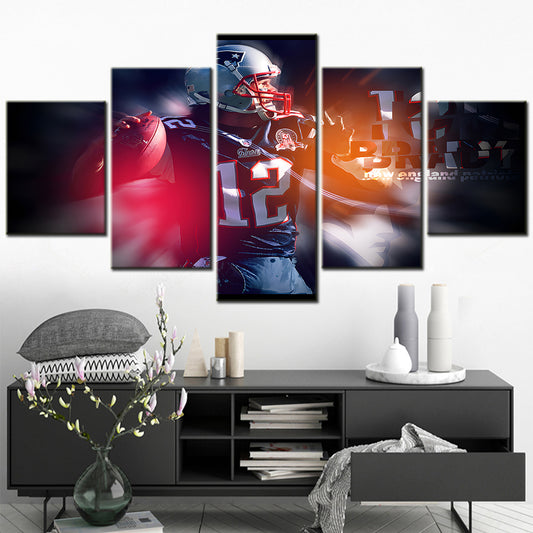 American Football - 5 Pieces Wall Art - AF5130 - Tampa Bay Buccaneers - Tom Brady - American Football Poster - American Football Canvas