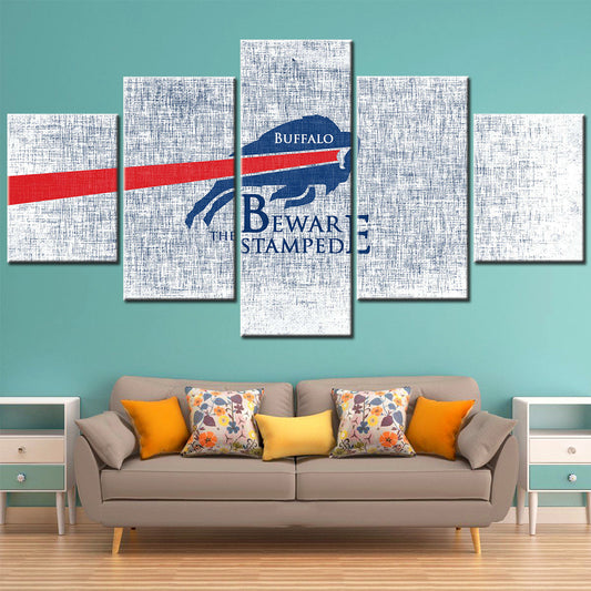 American Football Wall Art - AF5135 - Buffalo Bills - The Beware Stampede - American Football Poster - American Football Canvas
