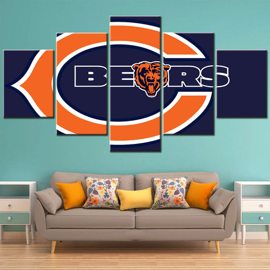 American Football Canvas Wall Art - AF5136 - Chicago Bears - NFL Teams