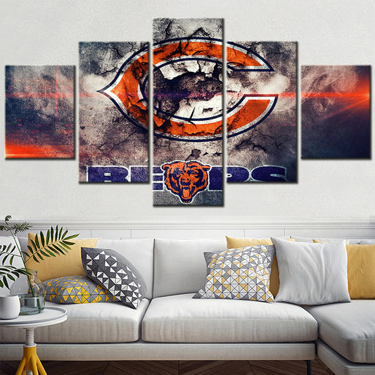 American Football Wall Art - AF5137 - Chicago Bears - American Football Poster - American Football Canvas