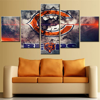 American Football Wall Art - AF5137 - Chicago Bears - American Football Poster - American Football Canvas