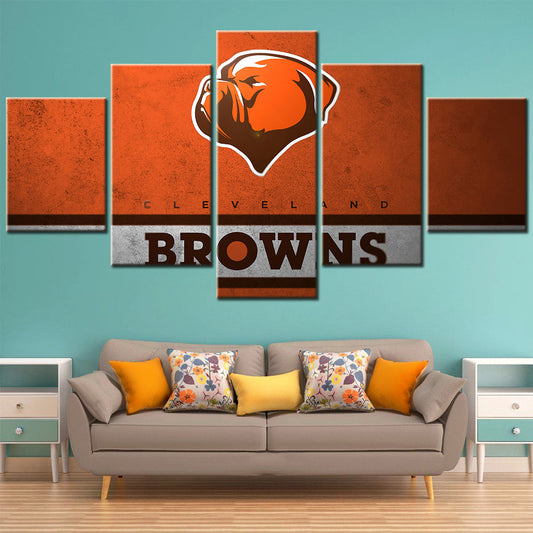 American Football Canvas Wall Art - AF5138 - Cleveland Browns - NFL Teams