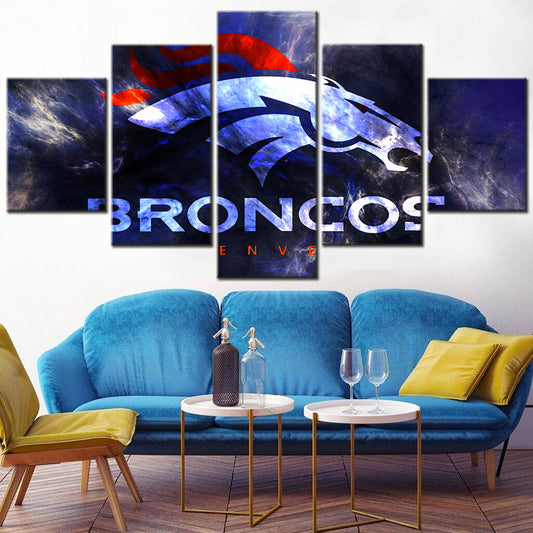 American Football Canvas Wall Art - AF5141 - Denver Broncos - NFL Teams